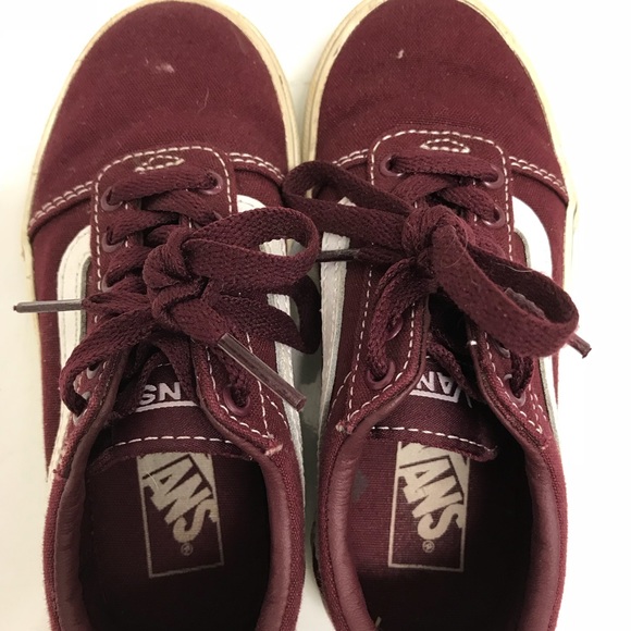 maroon kids vans